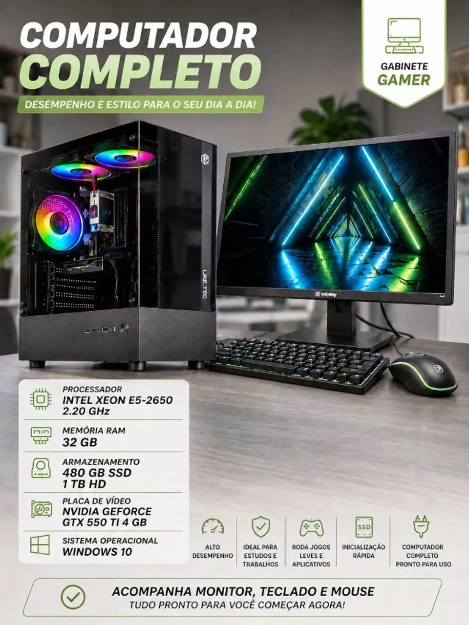 PC GAMER XEON - COMPLETO
