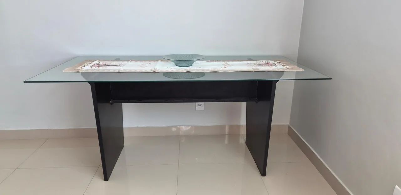 Mesa de jantar de vidro - 6 lugares - Foto 4