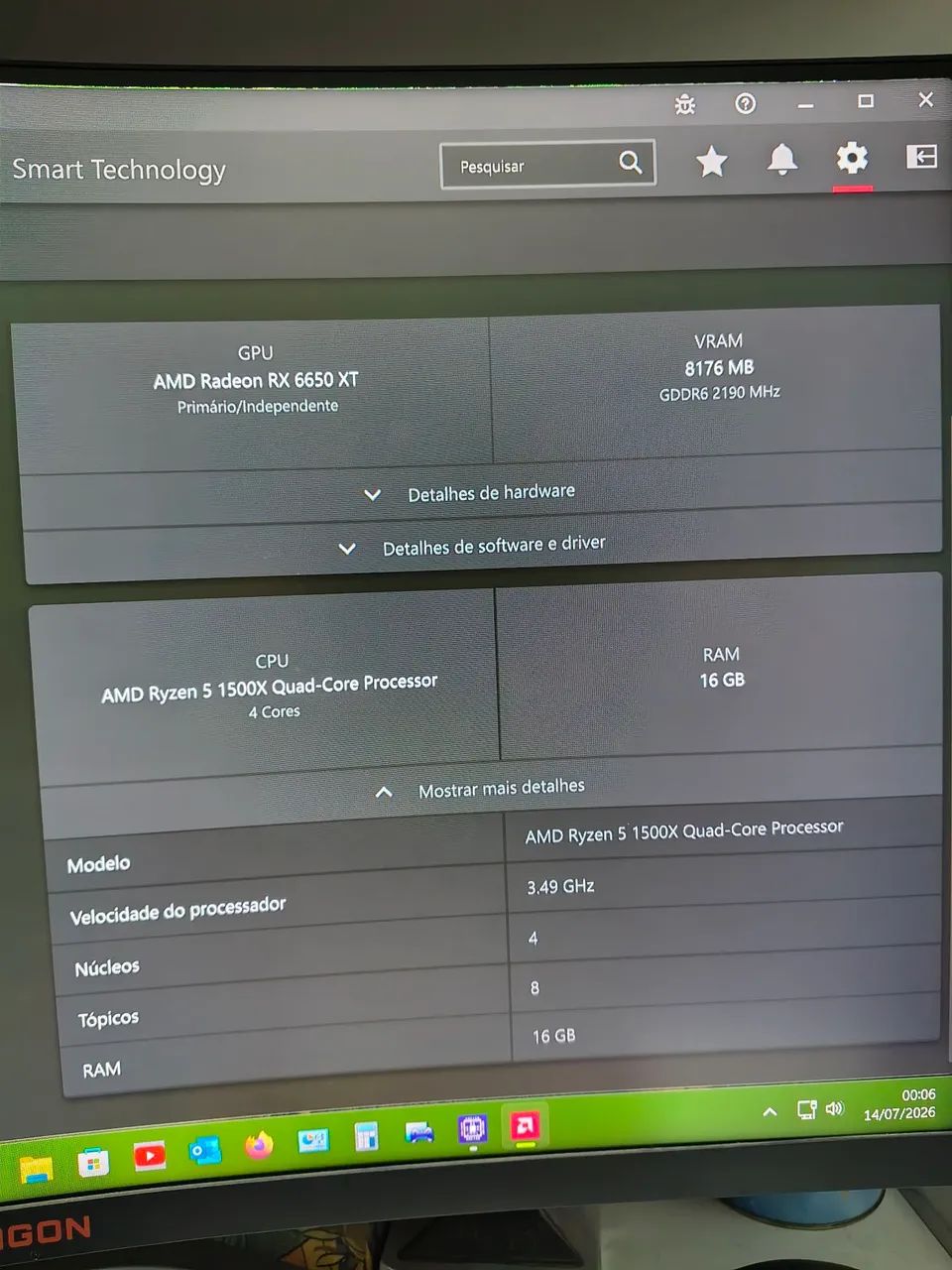 Placa de vídeo Radeon Rx 6650 xt - Foto 4