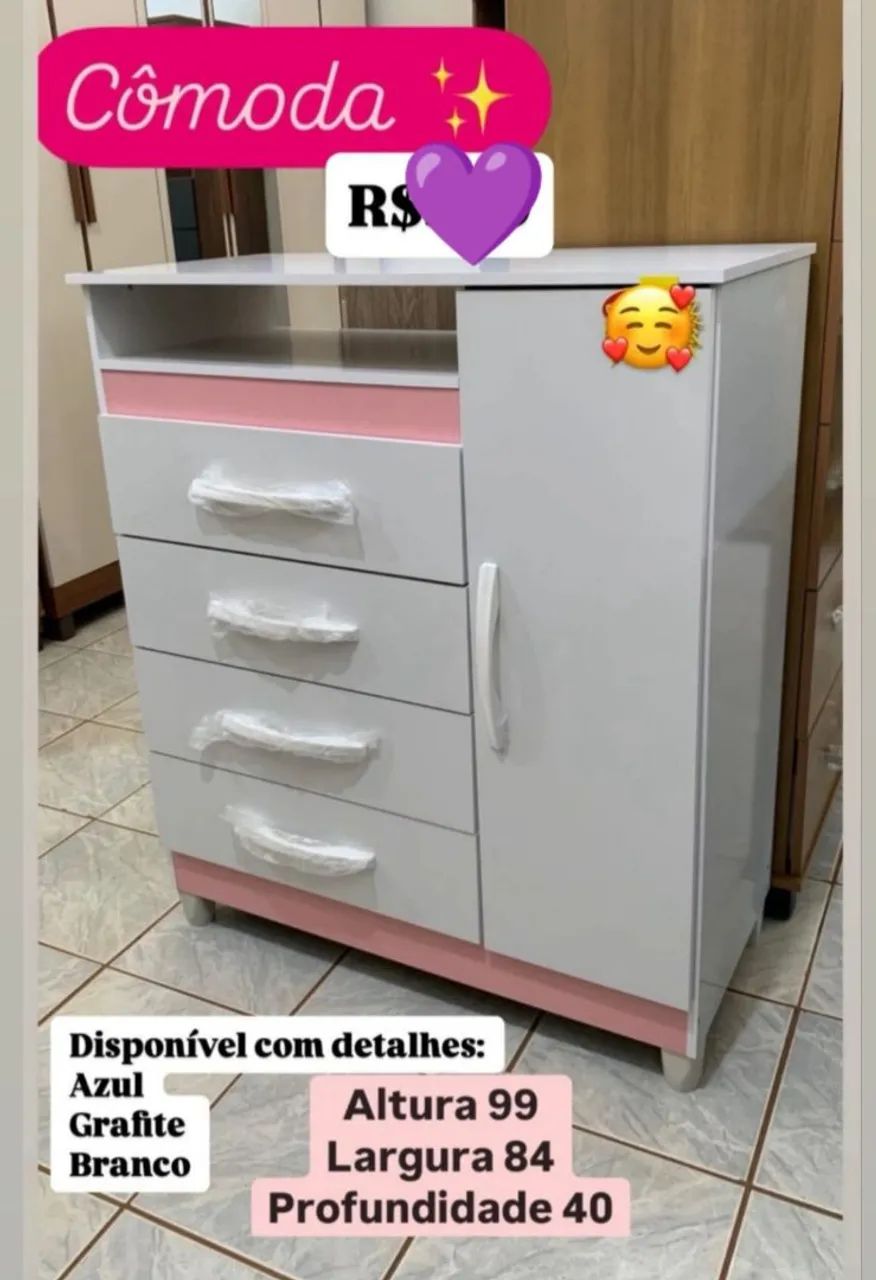 Preço bom Demais Linda Cômoda com Sapateira!!