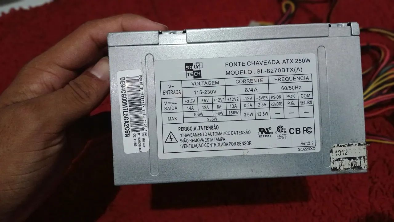 Fonte chateada ATX 250W  - Foto 2