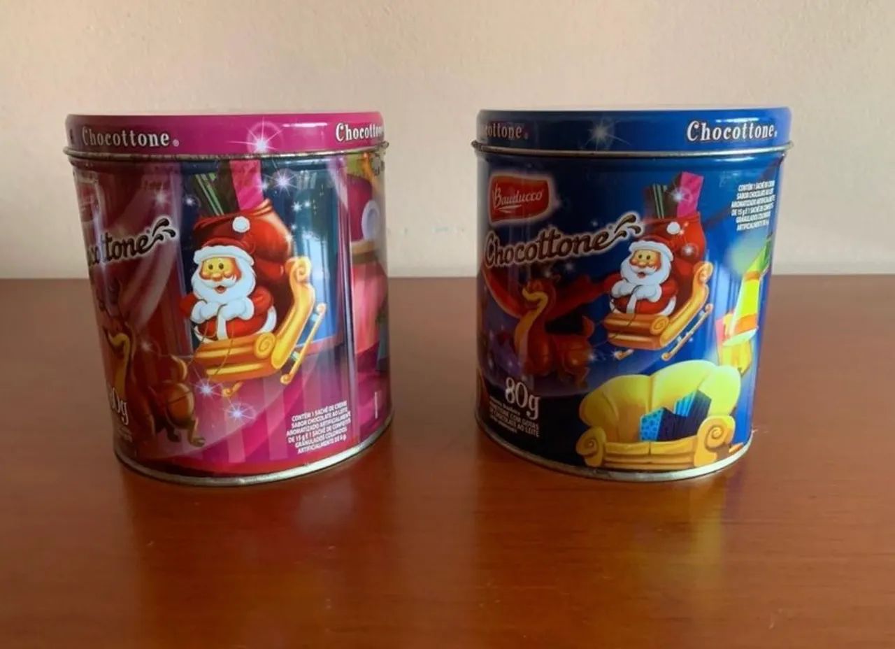 Latas colecionáveis papai noel bauduco