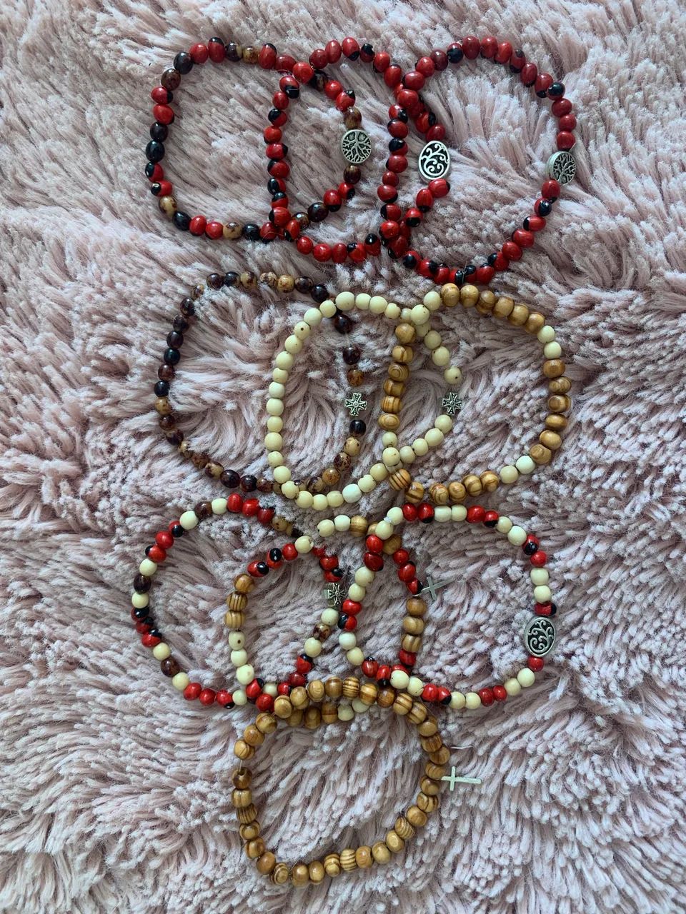 Kit de Pulseiras Artesanais com Sementes de Huayruro Peruano - Proteção e Prosperidade - Foto 5
