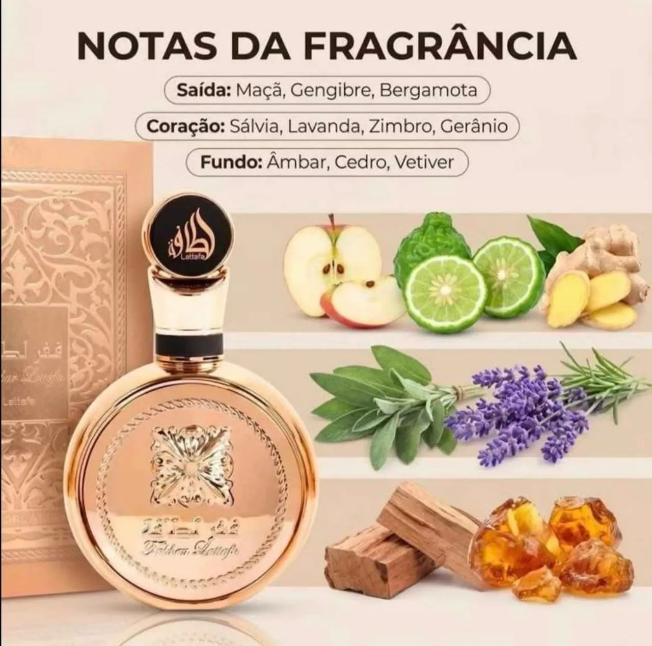 Perfume Árabe Fakhar Gold 100ml - Lattafa  - Foto 4