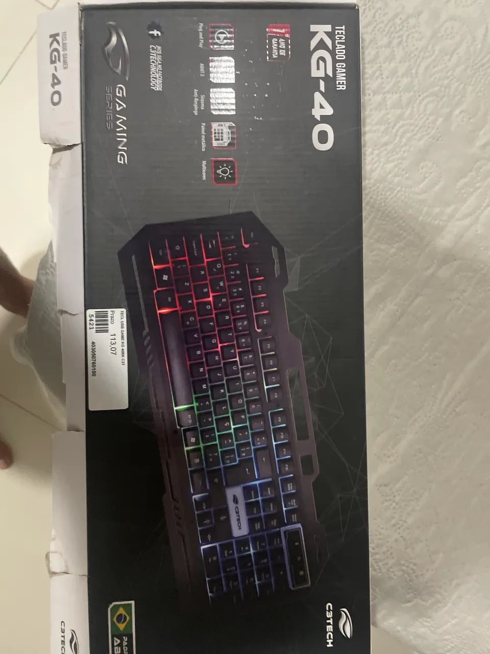 Teclado gamer membrana RGB 