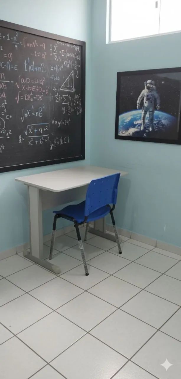 Mesa e cadeira para professor 