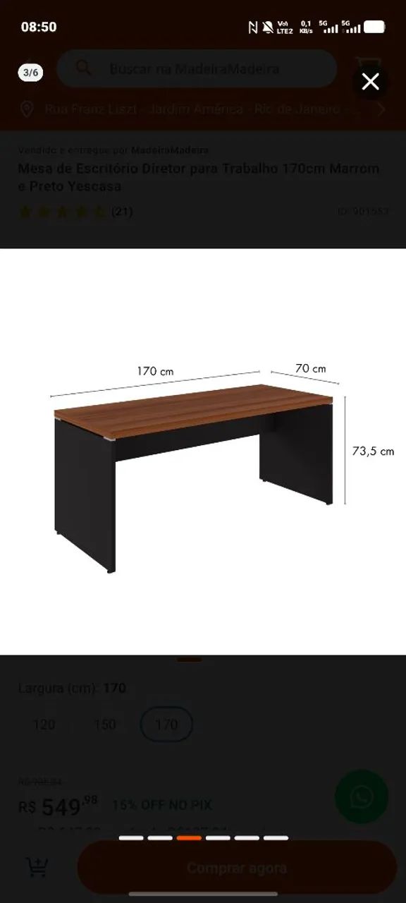 Mesa de escritório  - Foto 2
