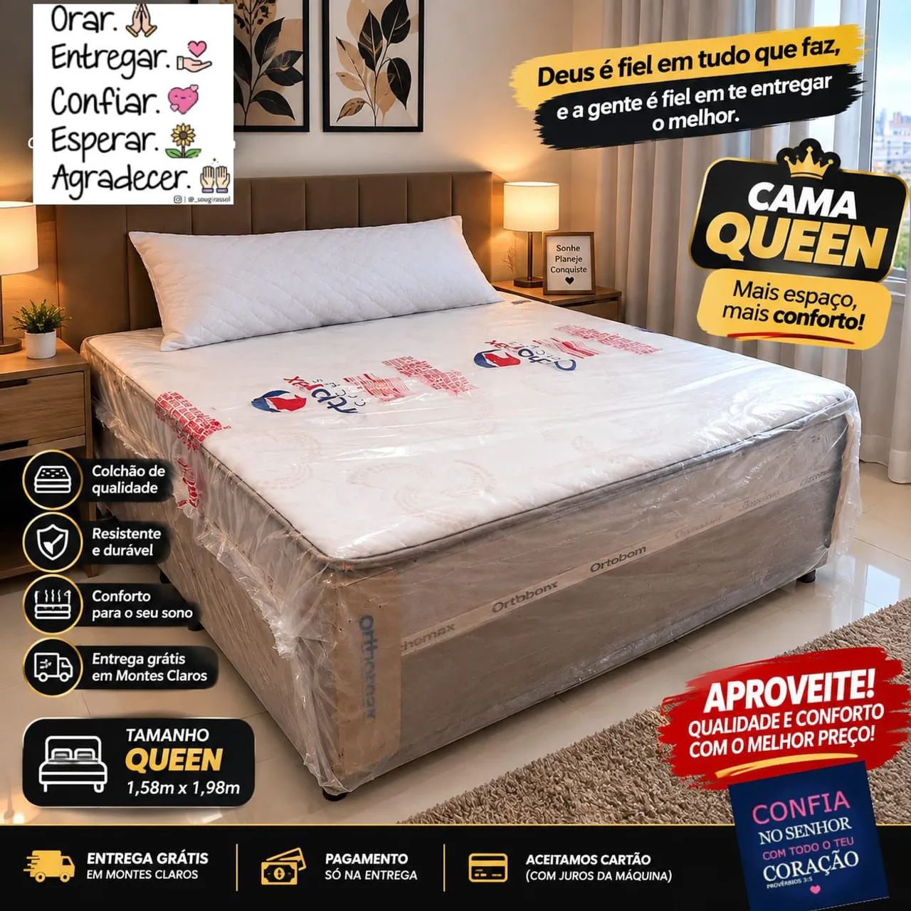 Cama box Queen orthomax 
