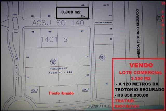 Lote comercial proximo a Teotonio Segurado