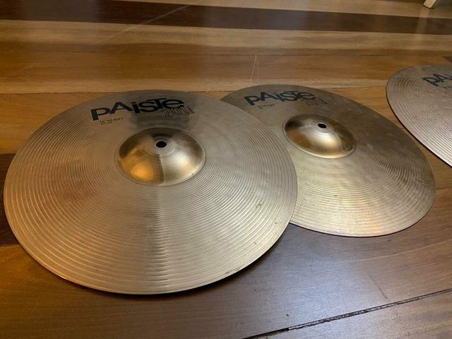 Pratos paiste hi hat e ride - Foto 2