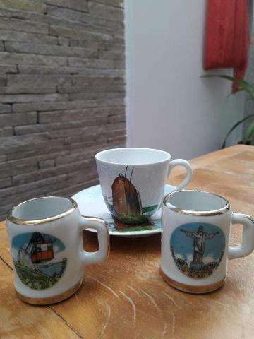 Trio de xicaras lembrancas do Rio