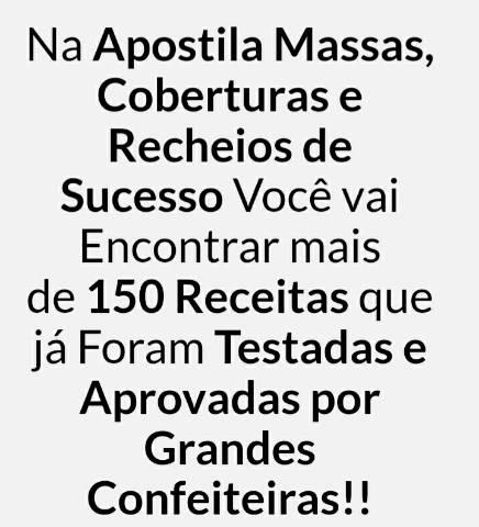 Apostilas com mas de 150 receitas...