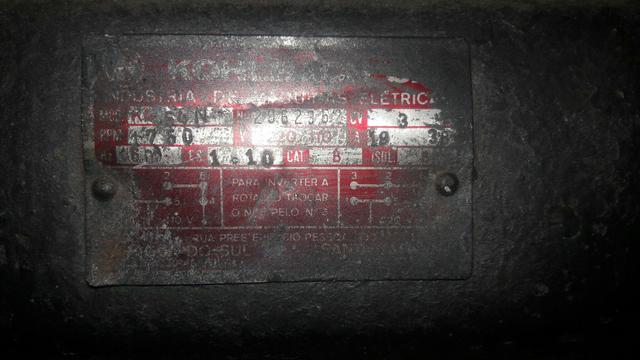 Motor 3 cv monofásico baixa rotação. - Foto 3