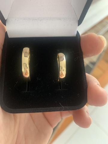 Aliança ouro 18k puro - Foto 2