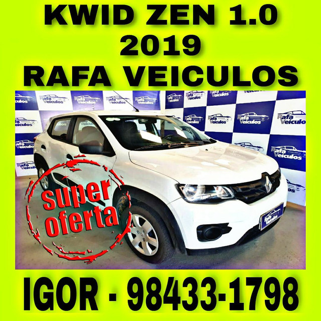 RENAULT KWID ZEN 1.0 FLEX 2019 NA RAFA VEICULOS GGTR