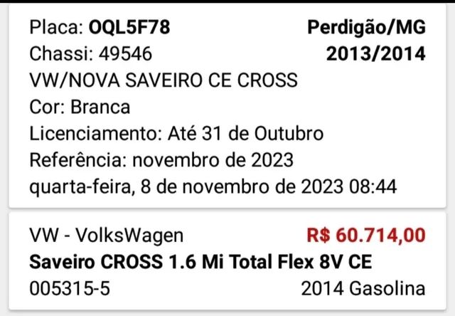 Volkswagen Saveiro CROSS 1.6 Mi Total Flex 8V CE 2014 – Fonte