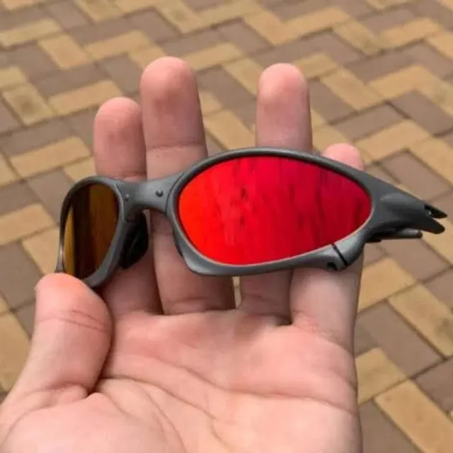 Óculos Oakley Juliet Xmetal “Lentes Ruby” kit borracha vermelha