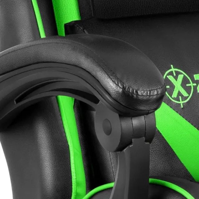 Cadeira Gamer Xzone Cgr01 Preta/verde Reclinável Giratória - Foto 3