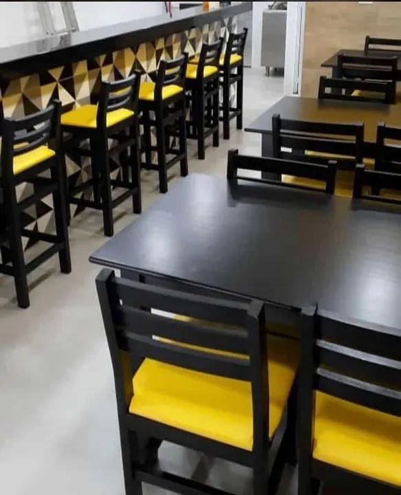 CADEIRA C ESTOFADO MADEIRA MACIÇA LANCHONETE RESTAURANTE BAR PADARIA HAMBURGUERIA PIZZARIA - Foto 3