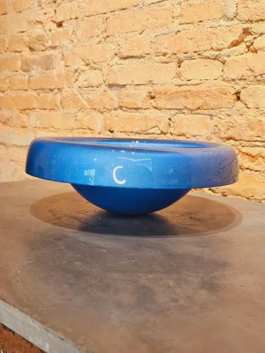 Cuba de Lavatório em Vidro azul 32cm Chapéu semi encaixe VmexAzul - Foto 2