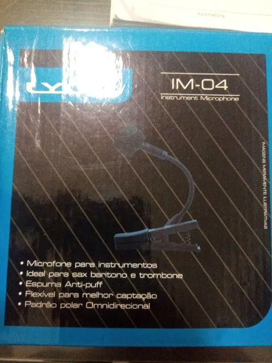 Microfone para instrumento de sopro lyco im04 para sax barítono e trombone