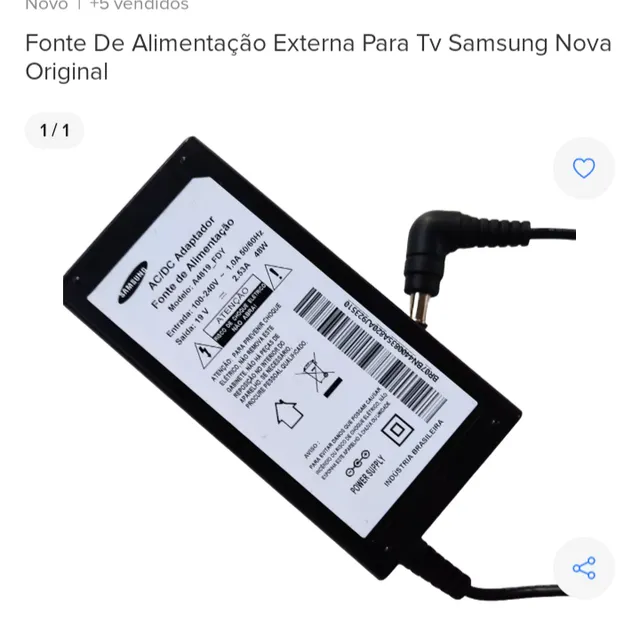 Fonte externa original Samsung para tvs