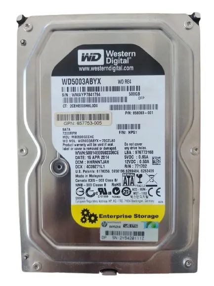 HD Desktop 500GB WD Enterprise Storage Modelo WD5003ABYX WD RE4