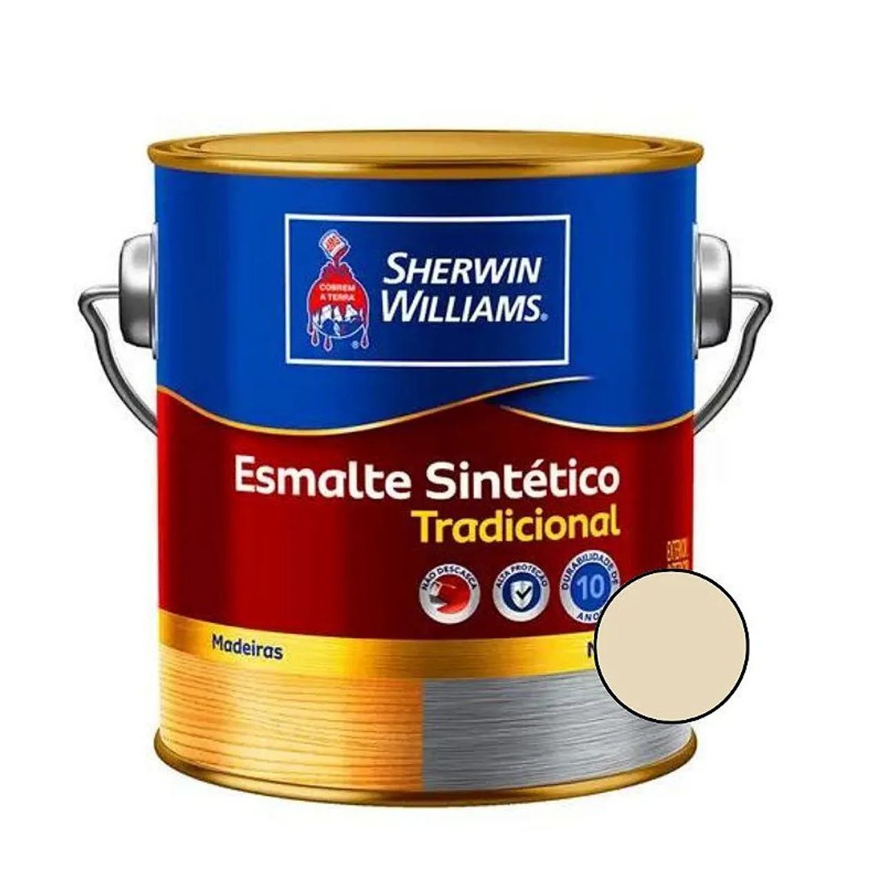 Esmalte Sintético Alto Brilho Cor Marfim -900ml - Sherwin Williams