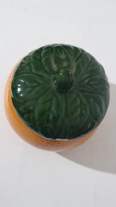 Porta temperos em cerâmica com formato de laranja - Foto 5