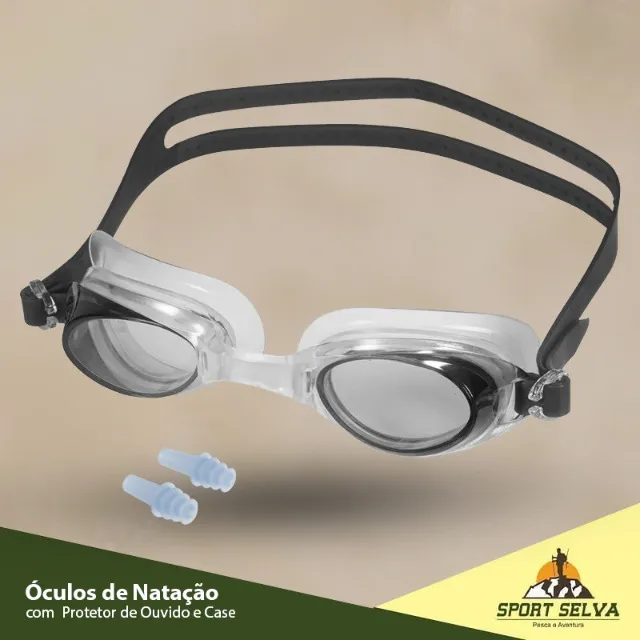 Óculos de Natação c/ Protetor de ouvido e Case