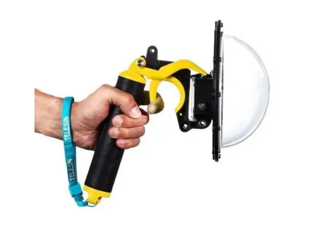 Dome Telesim 6 Pol p/ Gopro Hero 5/6/7 Bastão Flutuante Gatilho Disparador. Novo - Foto 3