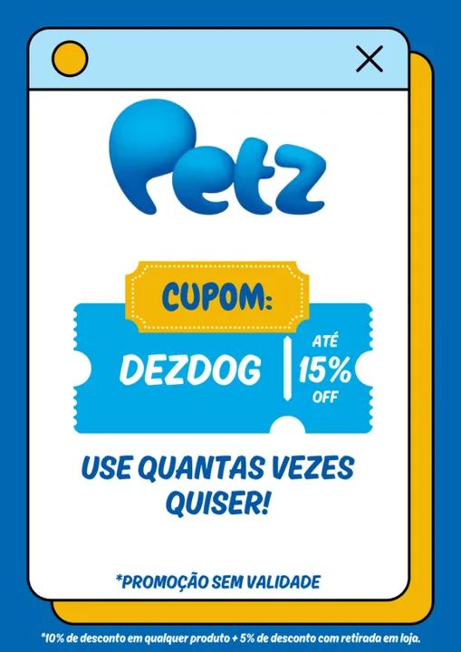 Cupom Petz: DEZDOG - até 15% off (vitalício) - Foto 3