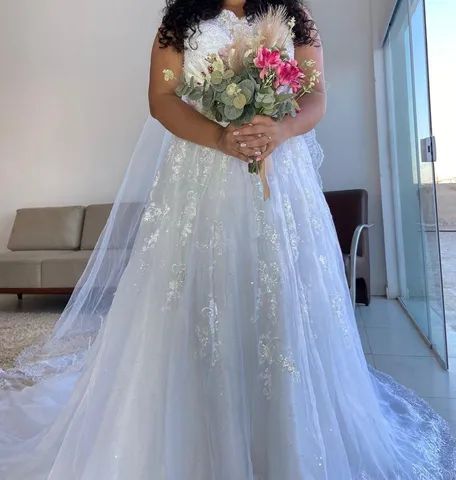 Vestido de noiva tamanho 40 a 42 - Foto 2