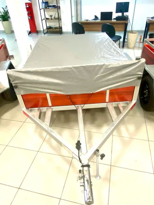 Carretinha lona alta e capa para levar sua carga segura  - Foto 4