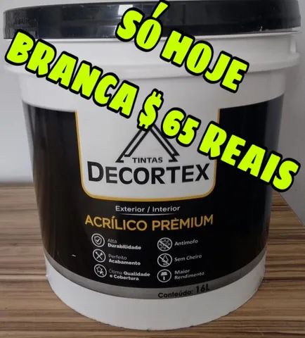 Garanta já a sua queima de estoque  super promoção  tinta branca  apenas $$ 65 reais 