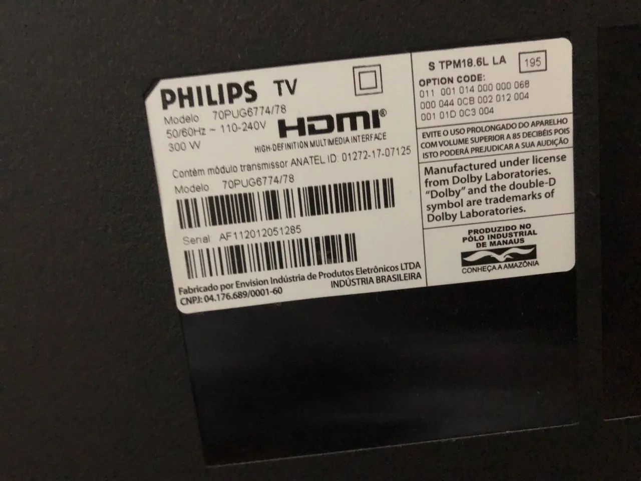Tv Philips 70 para retirada de peças tela quebrada - Foto 4