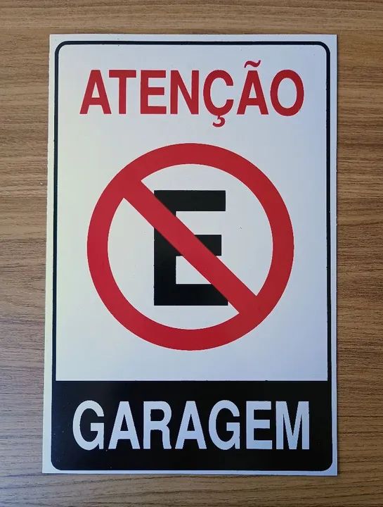 Placa Sinalizadora Atenção Garagem 