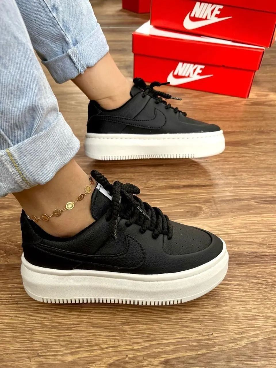 Tênis Nike Preto Plataforma 36 e 37