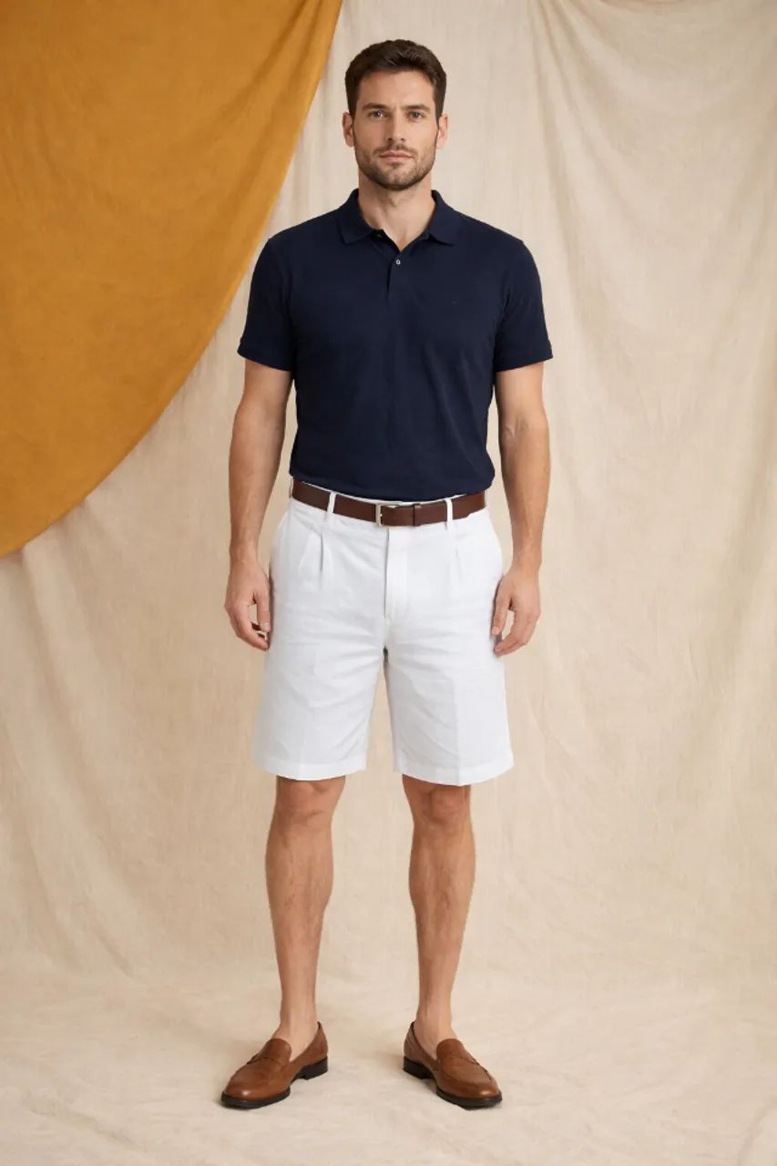 BERMUDA MASCULINA EM LINHO "WOLENS"