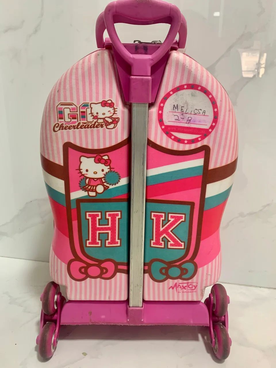 Mochila 3 D hello Kity com rodinhas 