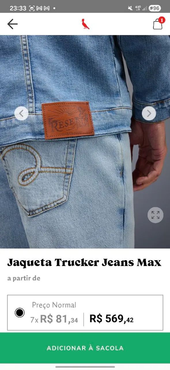 jaqueta jeans reserva maxx - Foto 3