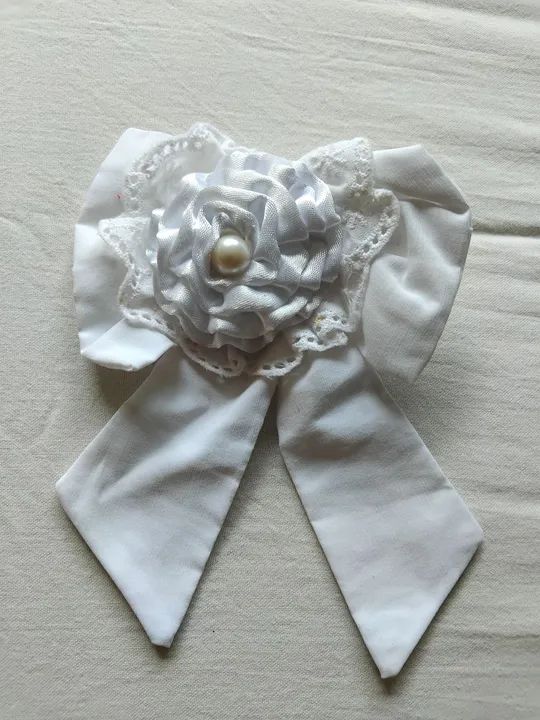 Laço bebê e infantil branco  - Foto 4