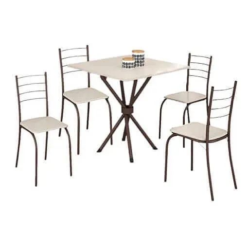 Mesa de Jantar com Tampo 75x75 com 4 Cadeiras- Produto Novo  - Foto 4
