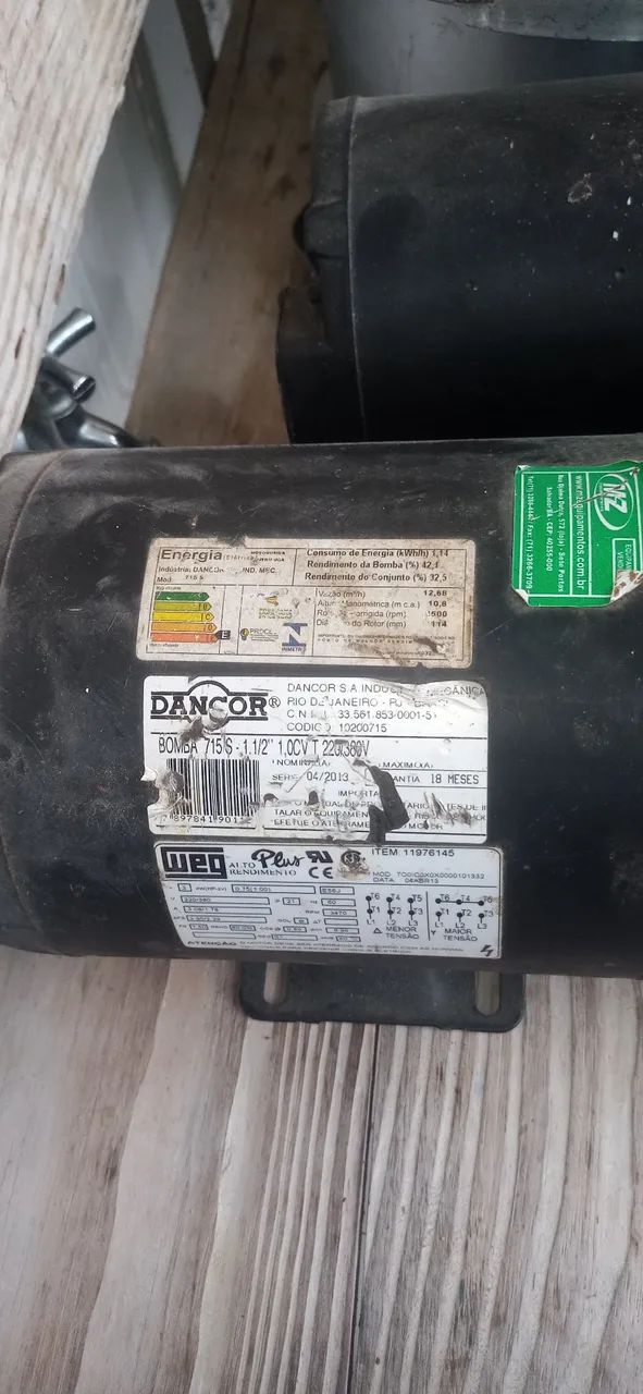 Motor Bomba Dancor 1,0 CV. 220/380v Trifásica - Foto 6