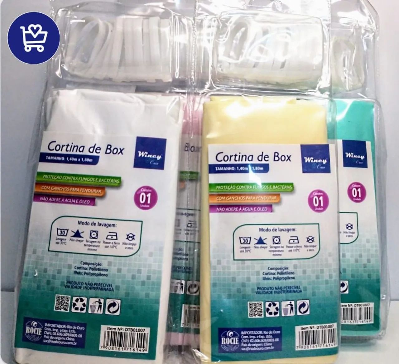 Cortina de Box para Banheiro - Proteção contra Fungos e Bactérias - Foto 4