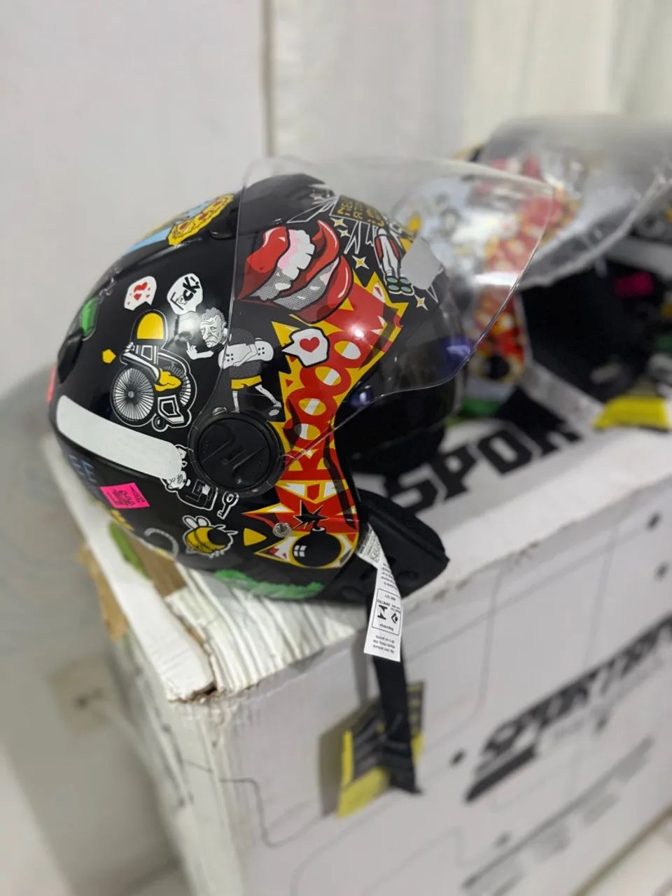 Capacete Aberto Com Viseira Solar de 309,99 por 199,00 avista  - Foto 5