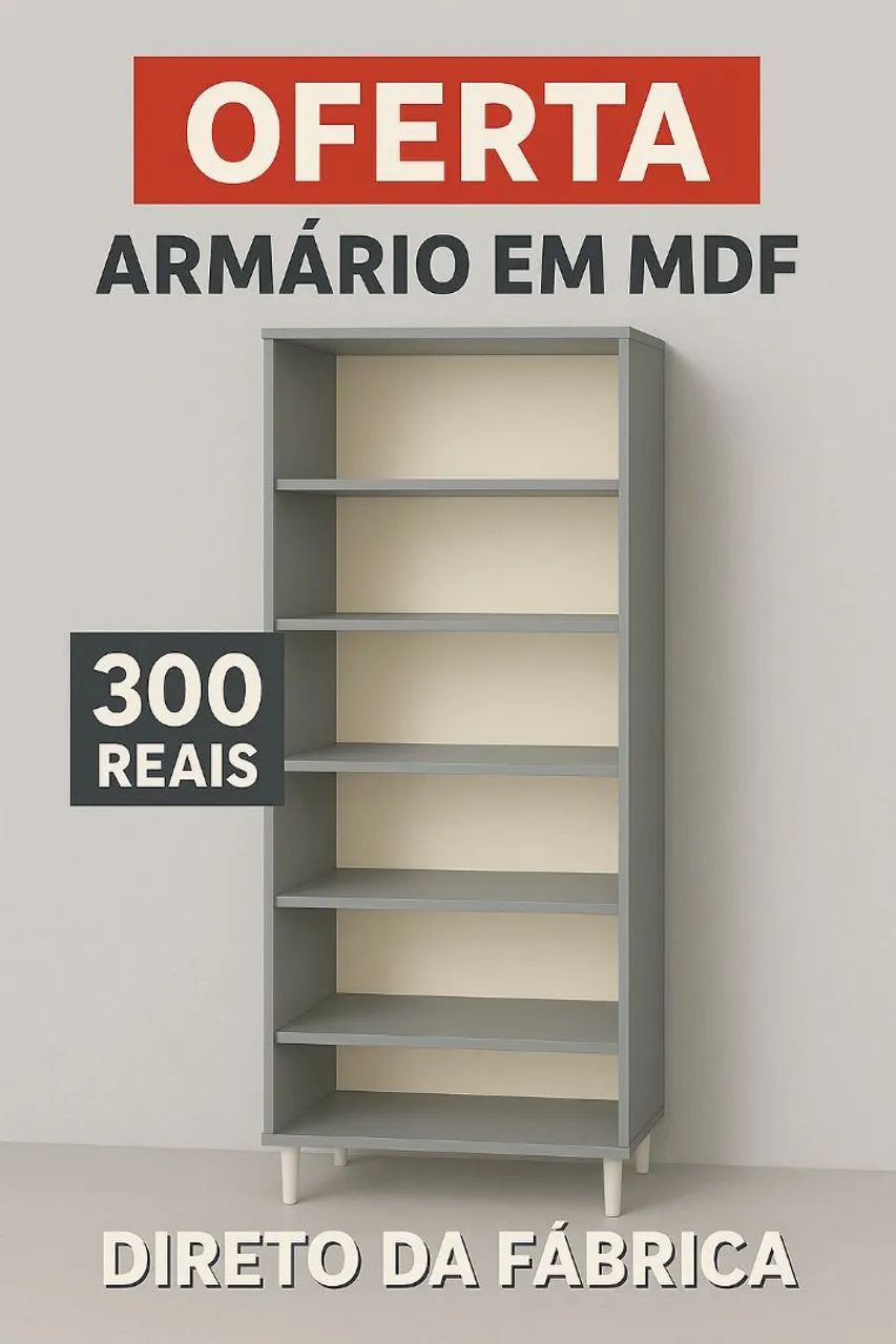 Armário multiuso em MDF