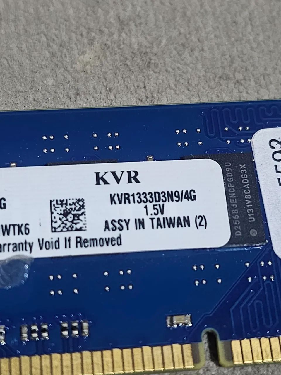 Memória RAM KVR1333D3N9/4G 1.5V DDR3 4GB Desktop 