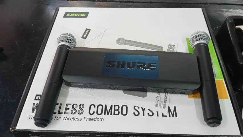 MICROFONE DUPLO SHURE BLX288/SM58  NOVO - Foto 3