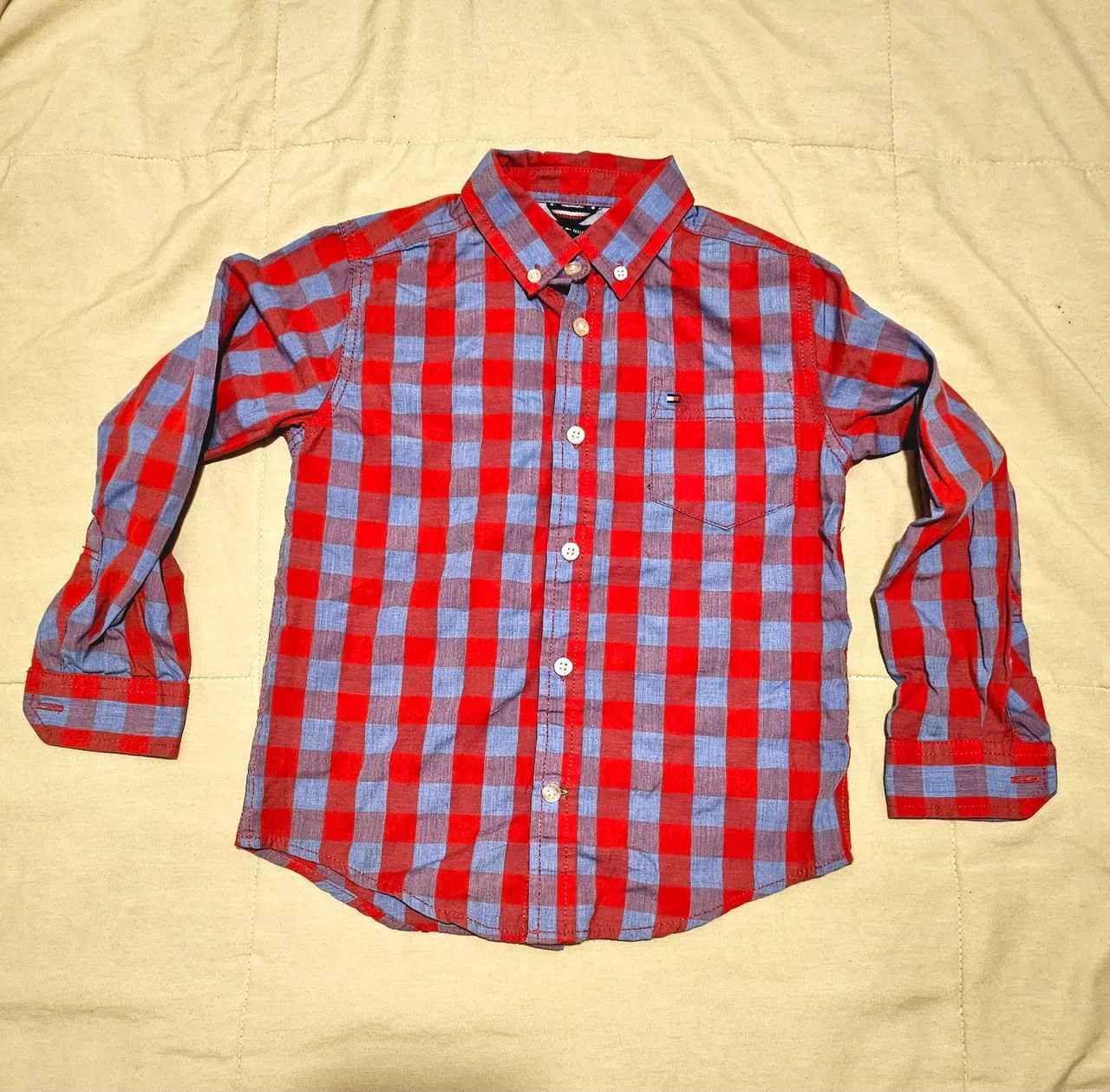 Camisa Xadrez Tommy Hilfiger Infantil